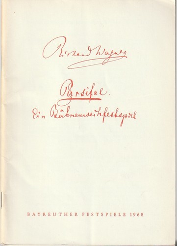 Programmheft richard wagner - programmheft,