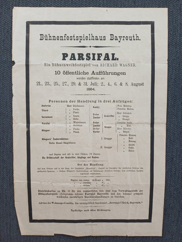Originalplakat parsifal - originalplakat, "parsifal"