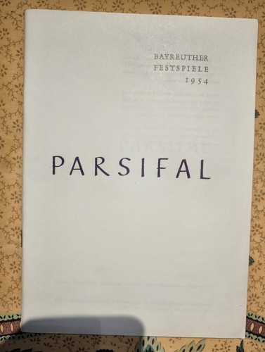 Programm parsifal 08 1954 - -, 21.08.1954